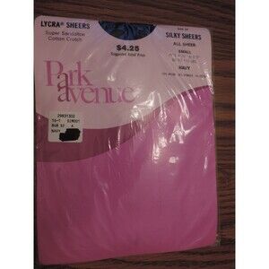 VINTAGE PARK AVENUE SILKY SHEER PANTYHOSE Size Small    Navy
